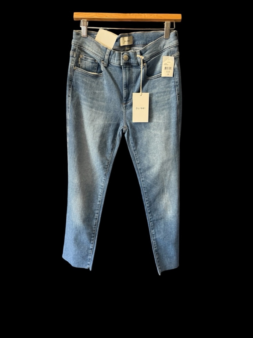 DL1961 Medium Blue Straight Crop Jeans